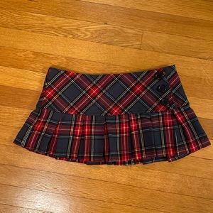 Y2K Wet Seal Micro Mini Plaid Skirt